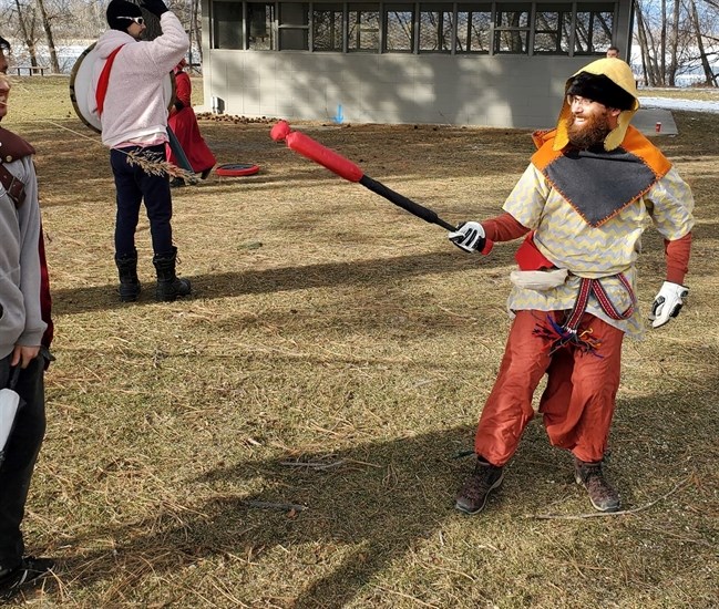 A LARPing group in Riverside Park, Kamloops in February, 2022.