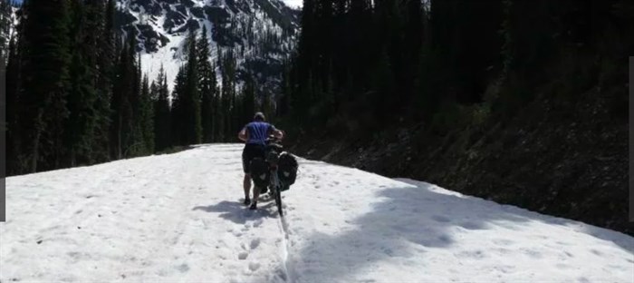 There can be snow at higher elevations, even in late June.