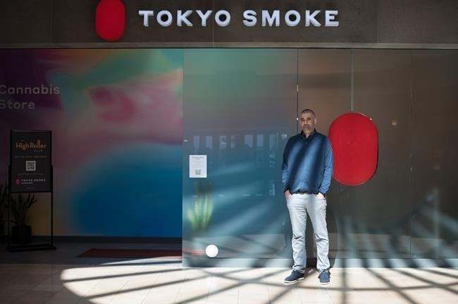 Justin Farbstein, Tokyo Smoke's vice-president of business development, poses for a photograph at the Sherway Gardens location in Toronto, on Monday, March 21, 2022. 