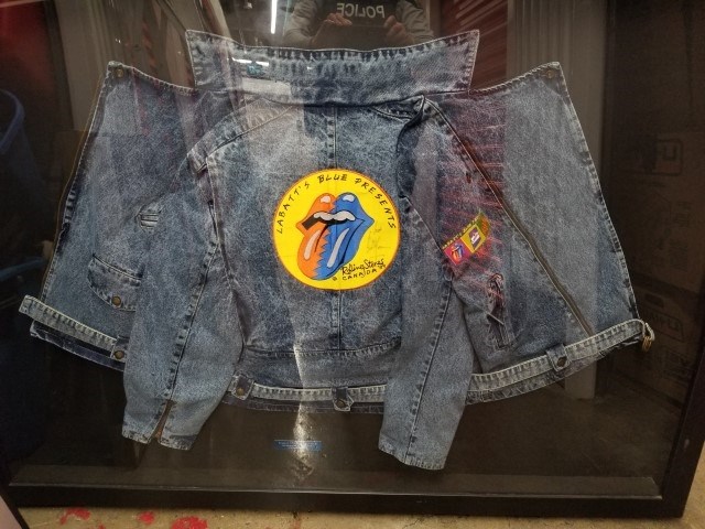 This jean jacket was seized from the Enterprise Way storage locker on March 6, 2022.