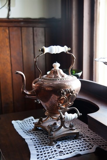 The Mackie family's original copper samovar is more than 120 years old.