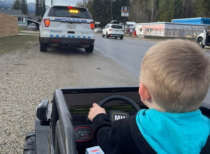 Taven Knapp got pulled over by an RCMP officer in Revelstoke, April 19, 2022.