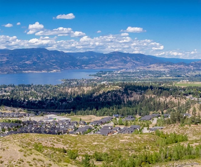 This is the view from the land for sale in the Thomson Flats area of Kelowna.