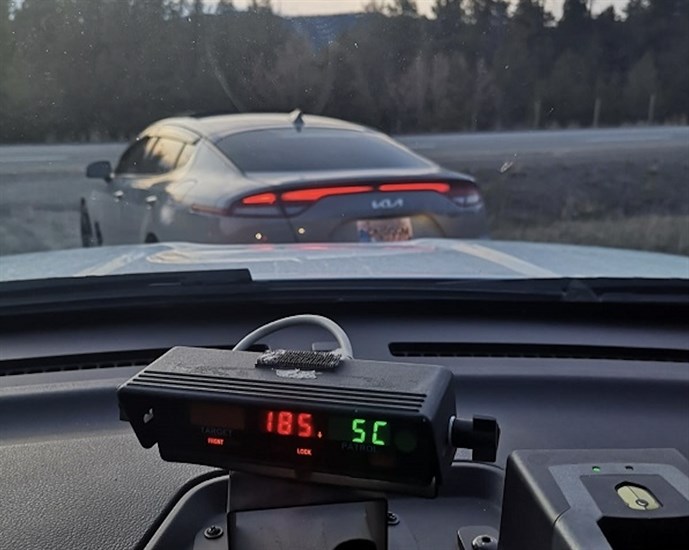 B.C. Highway Patrol Const. Vickie Taylor said if you drive at an excessive speed, you get towed, and it's your responsibility to find your way home.