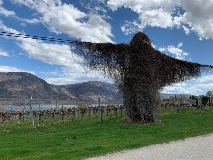 The vineyard monster goes by many names north of Osoyoos along Highway 97.
