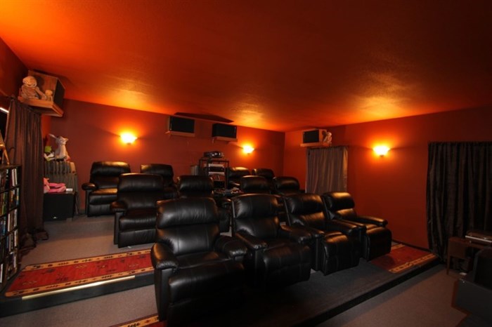 The theatre room at Observatory B&B in Osoyoos.