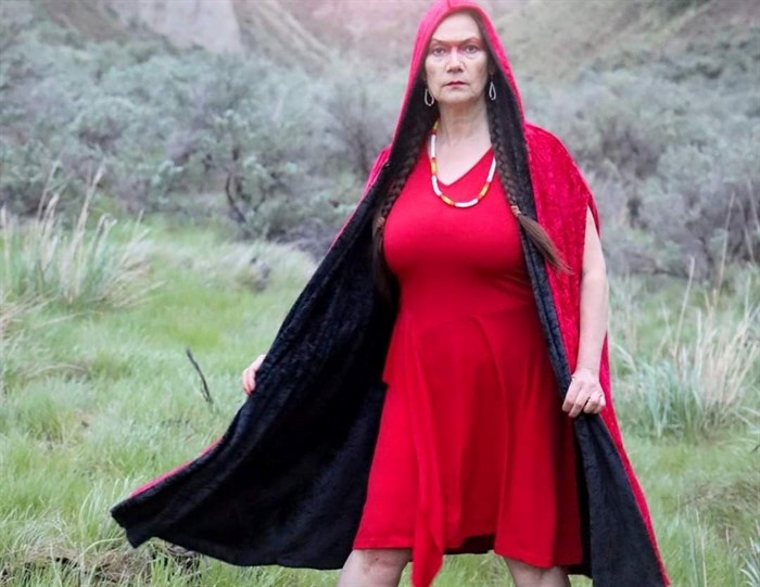 Tammy LaFleur modelling in a photo shoot for Red Dress Day in Kamloops, May 5. 