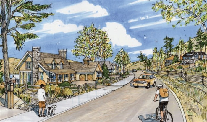 A concept drawing of a proposed development on Spiller Road in Penticton.