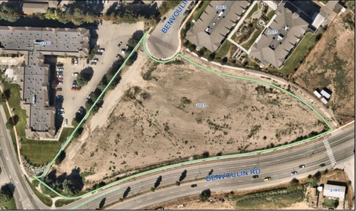 The proposed development site at 2165 Benvoulin Court.