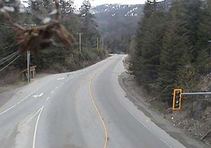 This spider "overlord" was captured on a Drive B.C. traffic cam along Highway 99, Tuesday, May 17, 2022.