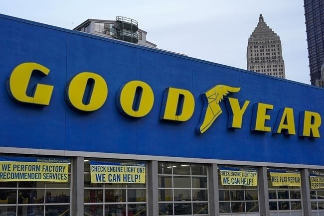 FILE - This is a Goodyear tire garage in downtown Pittsburgh on Wednesday, Jan. 12, 2022. Nine years after the last one was made, Goodyear has agreed to recall more than 173,000 recreational vehicle tires that the U.S. government says can fail and have killed or injured 95 people since 1998.