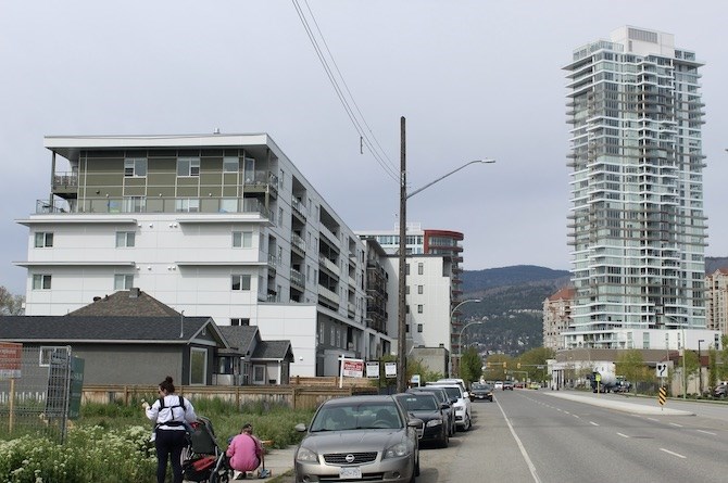 Much of the new development on Clement Avenue in Kelowna is replacing old housing and industrial plants.