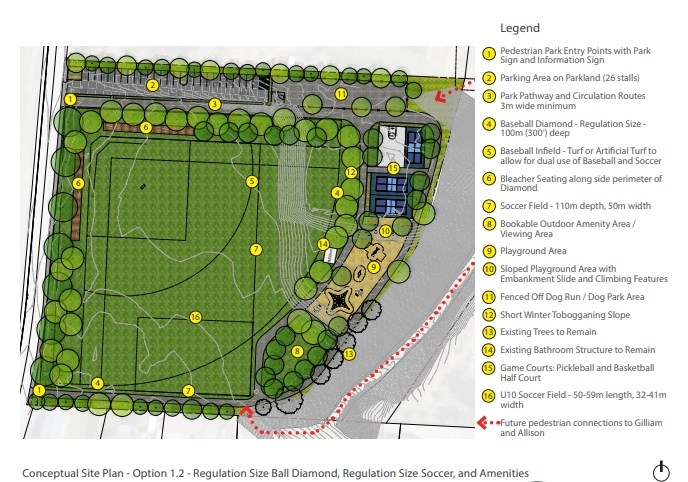 One of the conceptual plans being suggested for Turner Park.