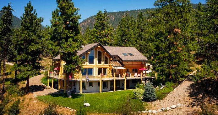 This Peachland home is listed for $6.98 million.