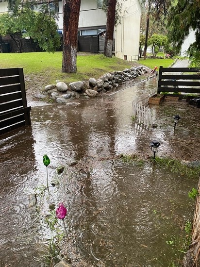 Flooding on Duncan Ave in Penticton, July 4, 2022