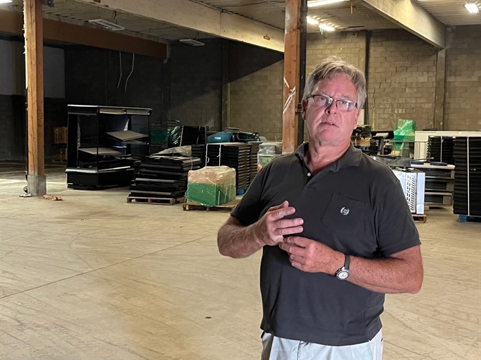 Dave Blackwood inside what is going to become the Ellis Street Market.