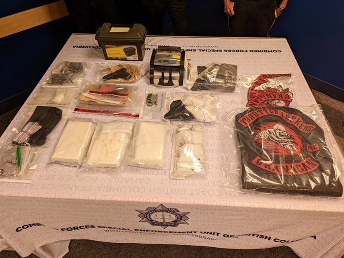 Some of the drugs and other evidence seized by RCMP.

