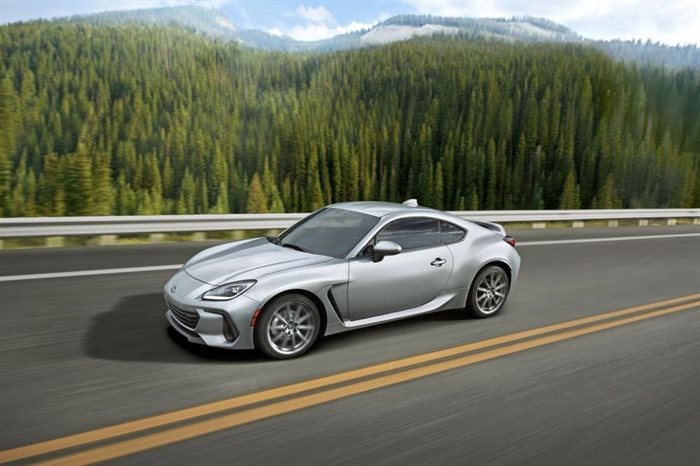 This photo provided by Subaru shows the 2022 Subaru BRZ, a rear-wheel-drive sport coupe with a starting price of about $29,000.