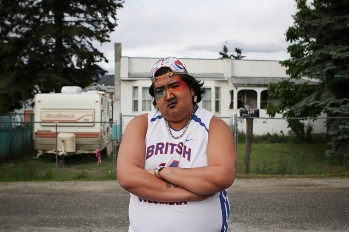 Rez Daddy, AKA Madeline Terbasket, pictured in syilx homelands in Penticton, B.C., before a drag show at Brexit Pub on June 16, 2022.