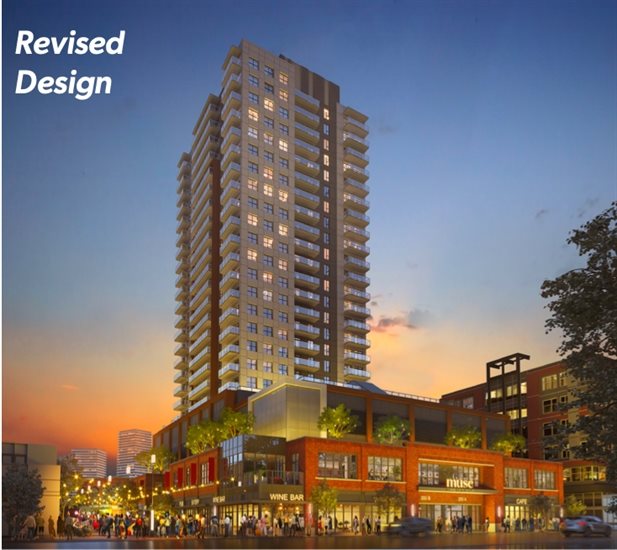 This is a rendering of the new, 25-storey proposal.