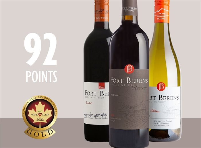 Fort Berens Estate Winery won 3 Gold Medals and 92 points for the Merlot Reserve 2019, Merlot 2019, and Small Lot Grüner Veltliner 2021 in The Nationals, July 2022.