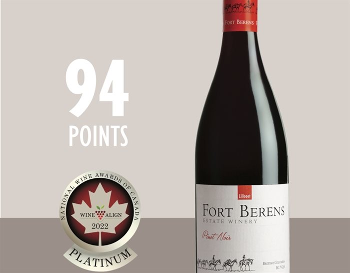 Fort Berens Estate Winery won 1 Platinum Medal and 94 points for the Pinot Noir 2020 at The Nationals, July 2022.