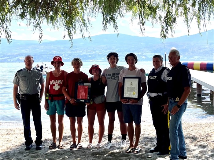 A ceremony was held for off-duty lifeguard Aiden Godwin, Aug. 11.