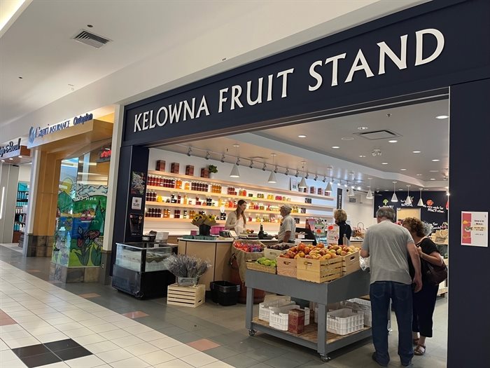 The new Kelowna Fruit Stand location in Orchard Park Shopping Centre.