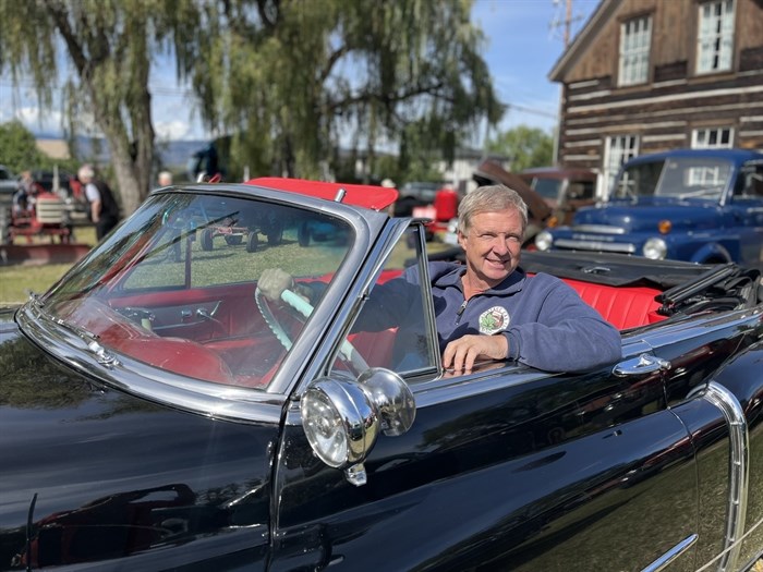 Peachland resident Jim Carpenter in the 1951 Cadillac that carried then-Princess Elizabeth and the Duke of Edinburgh in 1951 on their royal tour of Canada.