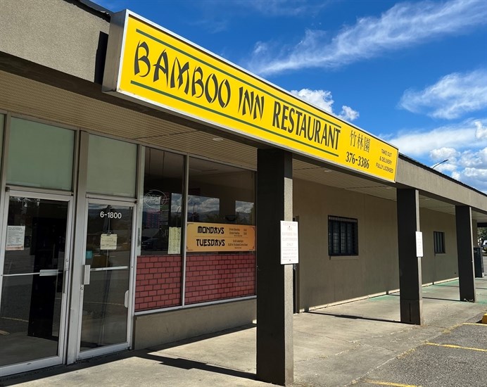 Bamboo Inn Restaurant at 1800 Tranquille Road in Kamloops. 