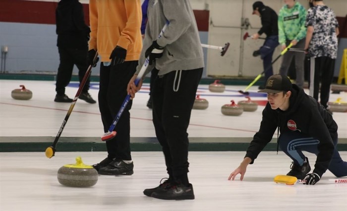 Youth curling at Kelowna Curling Club