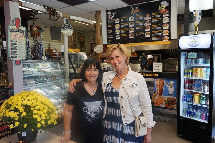 Cleopatra Cafe owner Fatima Yuceer, left, and Sheanne Moskaluk.