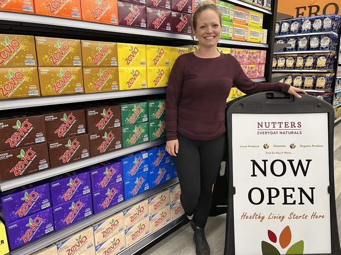 Co-owner Sara Sims of Nutters Everyday Naturals new food store located at 440 Seymour Street in Kamloops. 