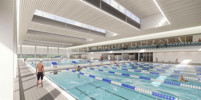 A conceptual design drawing of the 50 metre pool.