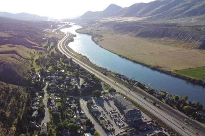 A photo taken from high above Dallas looking towards Kamloops by Michael Gamble