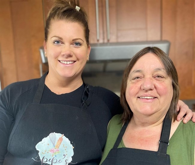 Nadine Pepe (left) and Rose Pepe of Pepe's Pastries in Kamloops. 