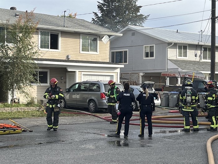 Crews on scene at a house fire on Desmond Street.