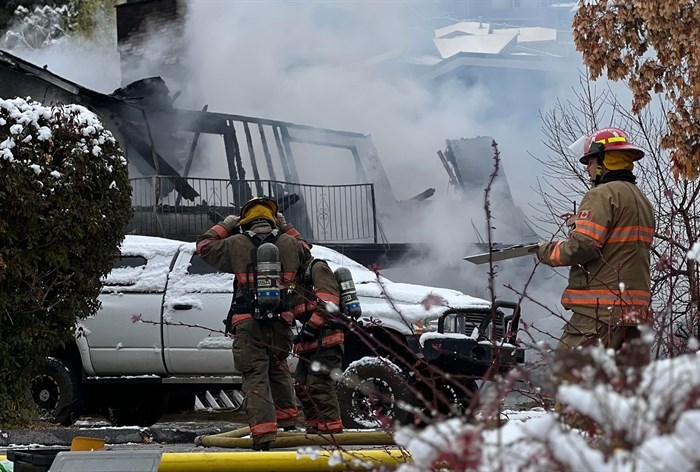 A Coldstream home was destroyed by fire this morning, Nov. 6, 2022.