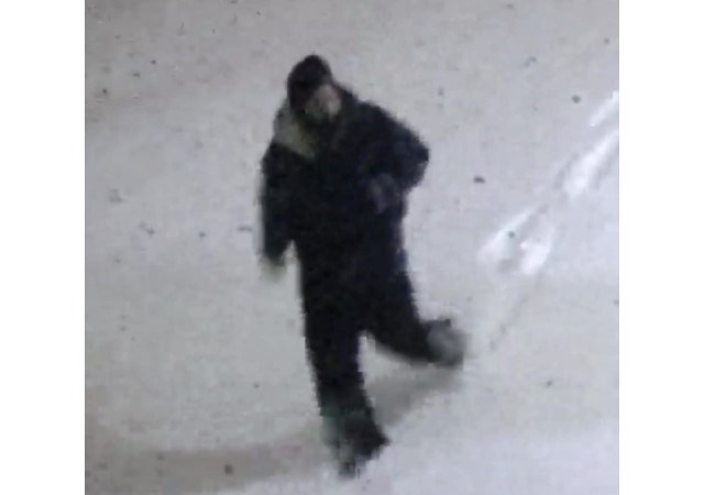 A suspect wearing black clothing and a mask was caught on surveillance near the Kamloops home on Nov. 7, 2022.