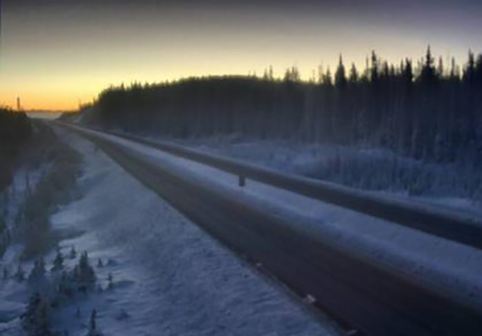 The Pennask Summit on Highway 97C at 6:45 a.m. Nov. 18.