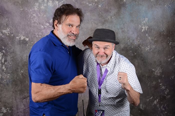 Actor Lou Ferrigno poses with Norm Coyne in this submitted photo.