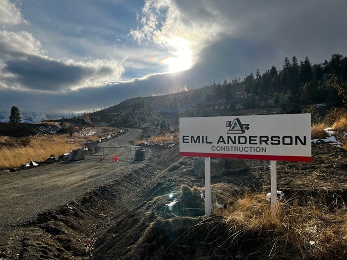 Some of the work underway on the Goats Peak subdivision in West Kelowna
