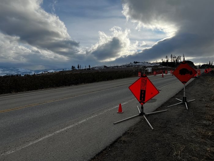 The work is impacting traffic on Highway 97.