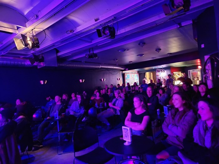 Audience at the Drew McLean Comedy Show at The Effie Arts Collective in Kamloops, Nov. 24. 