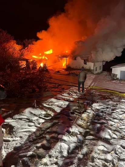 A house fire on Chase Road in Lake Country, Dec. 3, 2022.