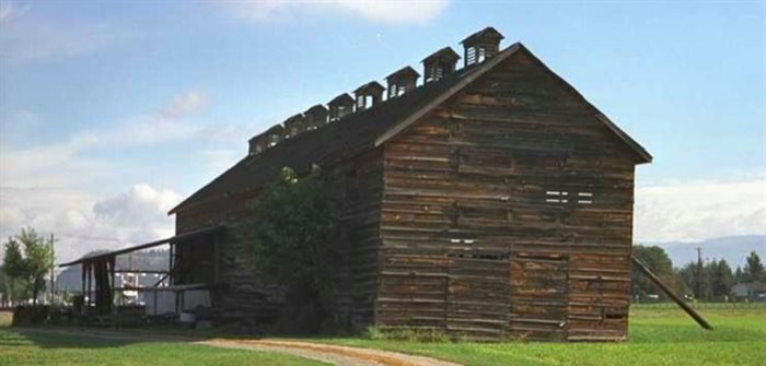 The cupolas on the top of the McEachern tobacco barn were used for air circulation.