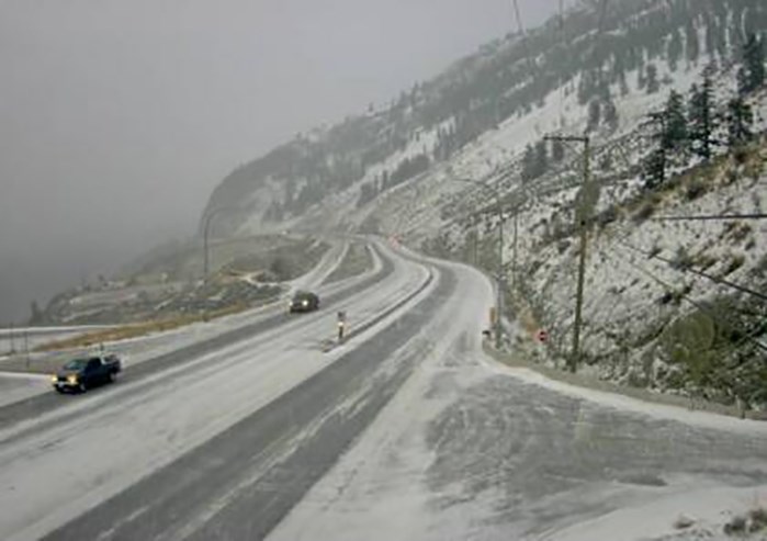 Highway 97 between Peachland and Summerland.