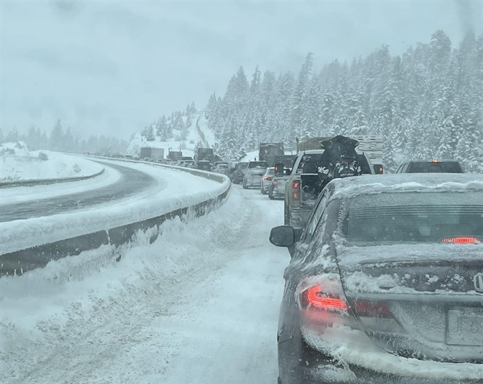 Traffic is at a standstill on the Coquihalla.