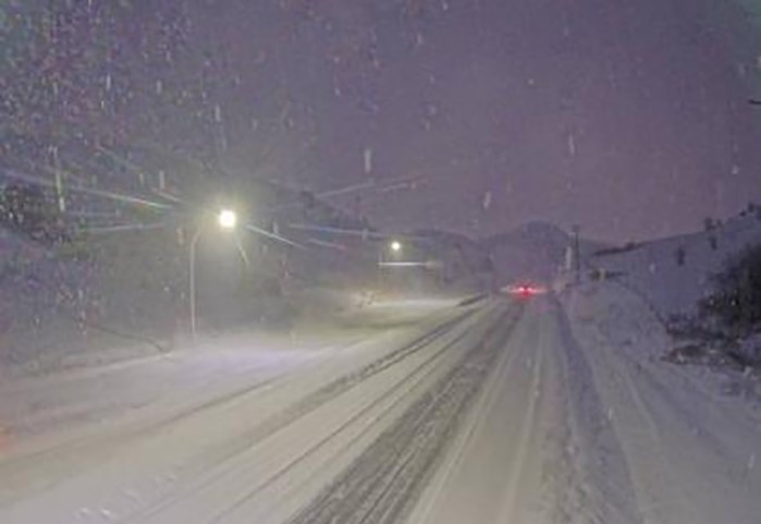 The Kalamalka Lookout on Highway 97, south of Vernon, around 7 a.m.