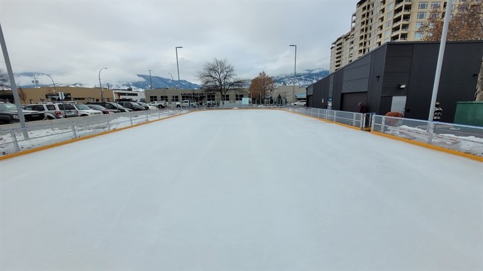 The outdoor skating rink in Penticton. 